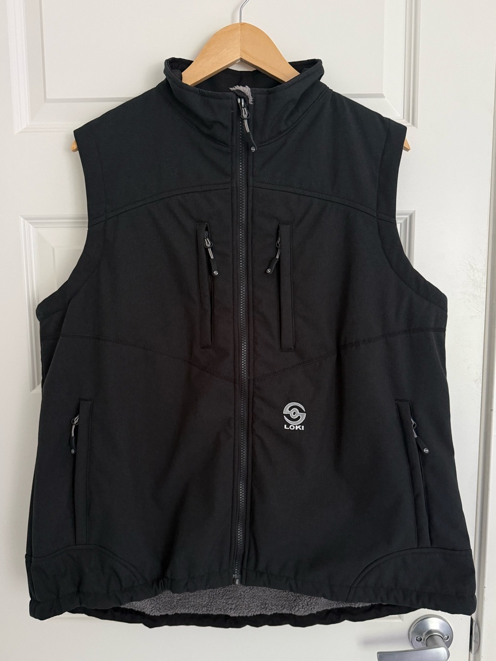 Loki Gear Mountain Vest Mens XL Converts to Backpack 5 Zippers Hiking Sherpa